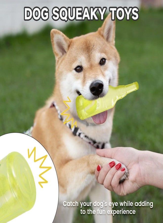 Qiuruoo Water Bottle Dog Toy,Dog Toys for Aggressive Chewers,Water Bottle with Tennis Ball,Suitable for Small and Medium Pets to Exercise Outdoors(Yellow) - Image 2